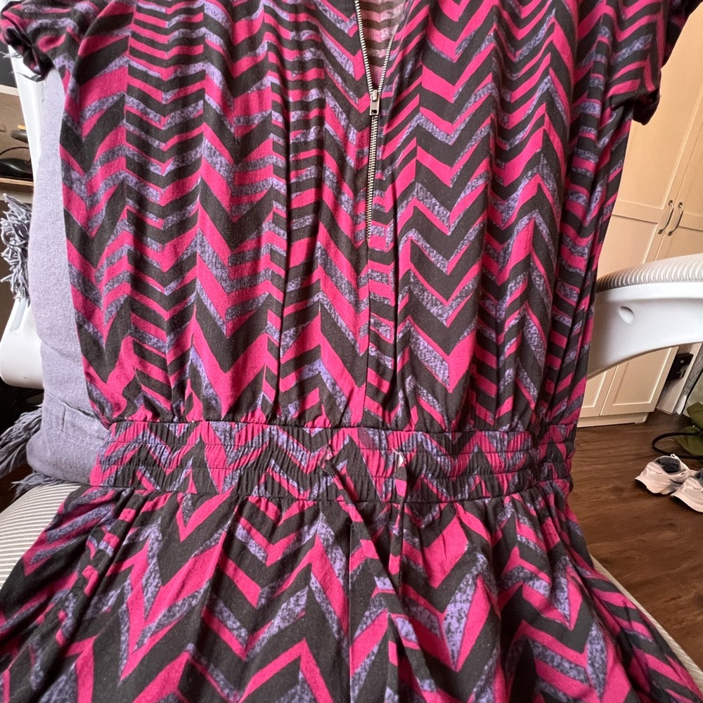 Splendid Pink and Black Raglan Jumpsuit Casual Fit and Flare